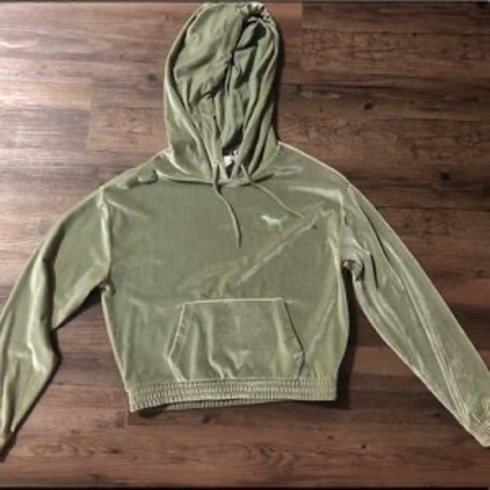 Victoria Secret olive green velvet sweater